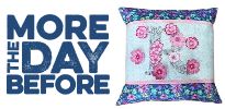 Quilted Throw Pillow with Mylar Embroidered Band (MDB)